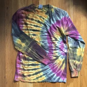 Long Sleeved Tie Dye T-Shirt